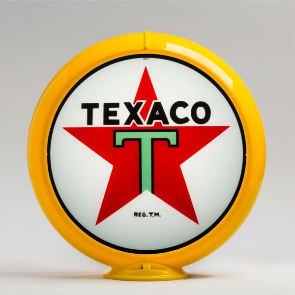 Texaco Star 13.5" Gas Pump Globe with yellow plastic body