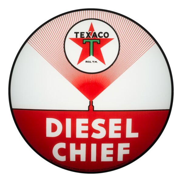 Texaco Diesel Chief 13.5" Gas Pump Globe single lens