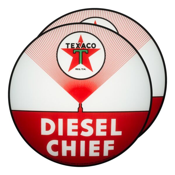 Texaco Diesel Chief 13.5" Gas Pump Globe lens pair