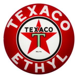 Texaco Ethyl 13.5" Gas Pump Globe single lens