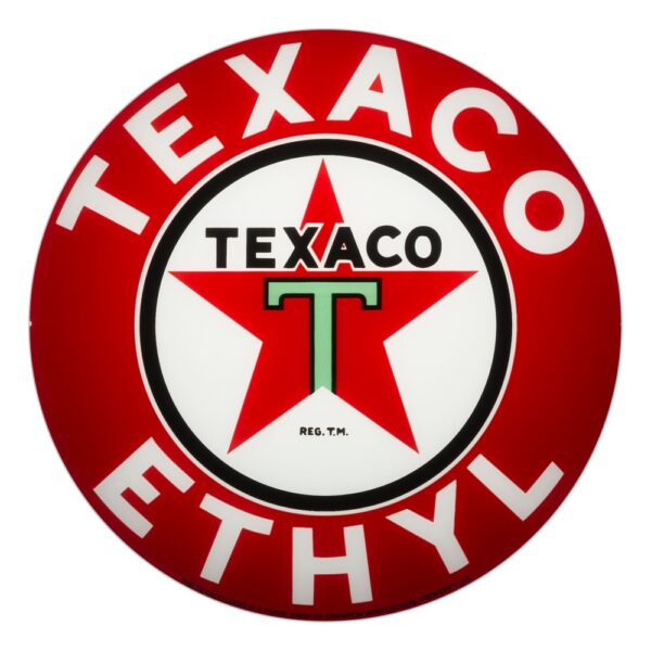 Texaco Ethyl 13.5" Gas Pump Globe single lens