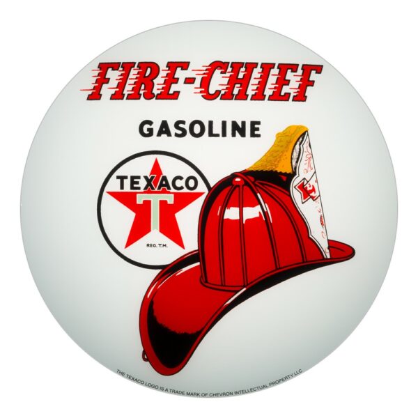 Texaco Fire Chief 13.5" Gas Pump Globe single lens