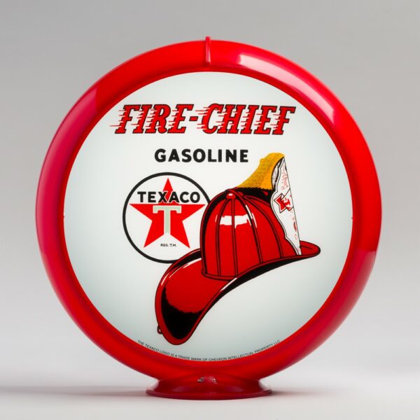 Texaco Fire Chief 13.5" Gas Pump Globe with red plastic body