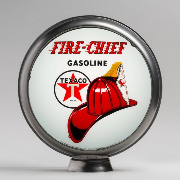 Texaco Fire Chief 13.5" Gas Pump Globe with unpainted steel body