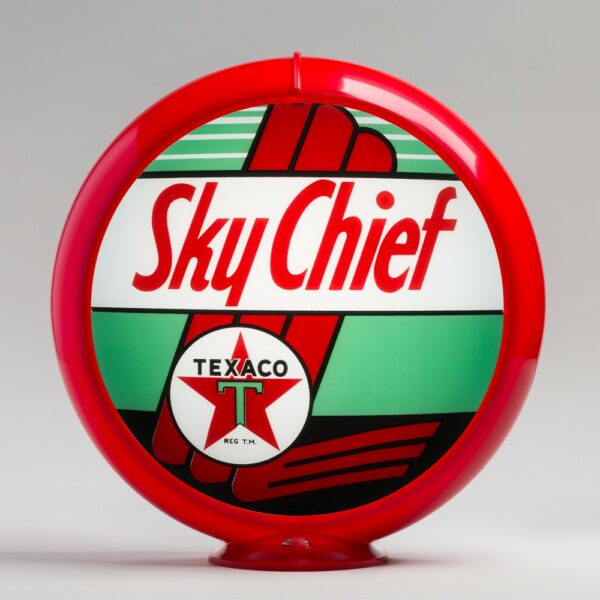 Texaco Sky Chief 13.5" Gas Pump Globe with red plastic body