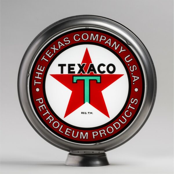 Texaco Products 13.5" Gas Pump Globe with unpainted steel body