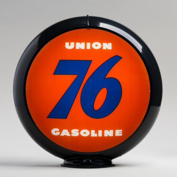 Union 76 13.5" Gas Pump Globe with black plastic body