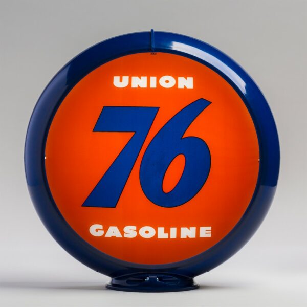 Union 76 13.5" Gas Pump Globe with dark blue plastic body