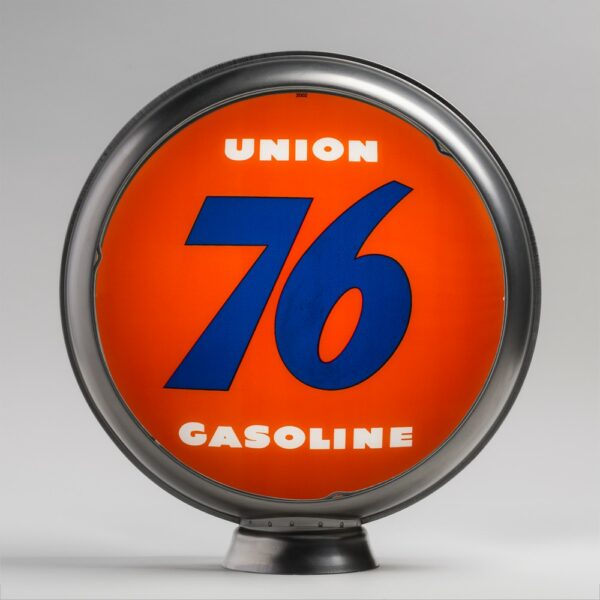 Union 76 13.5" Gas Pump Globe with unpainted steel body