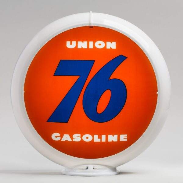 Union 76 13.5" Gas Pump Globe with white plastic body