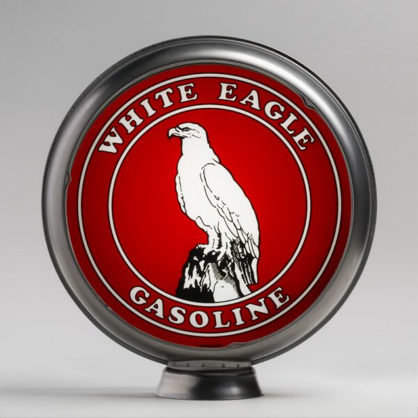 White Eagle 13.5" Gas Pump Globe with unpainted steel body