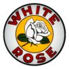 White Rose Flower 13.5" Gas Pump Globe single lens
