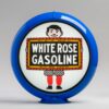 White Rose Boy 13.5" Gas Pump Globe with light blue plastic body