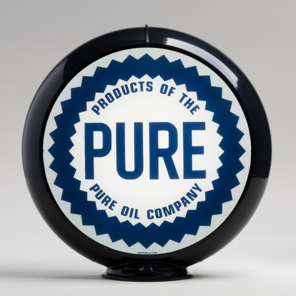 Pure 13.5" Gas Pump Globe with black plastic body