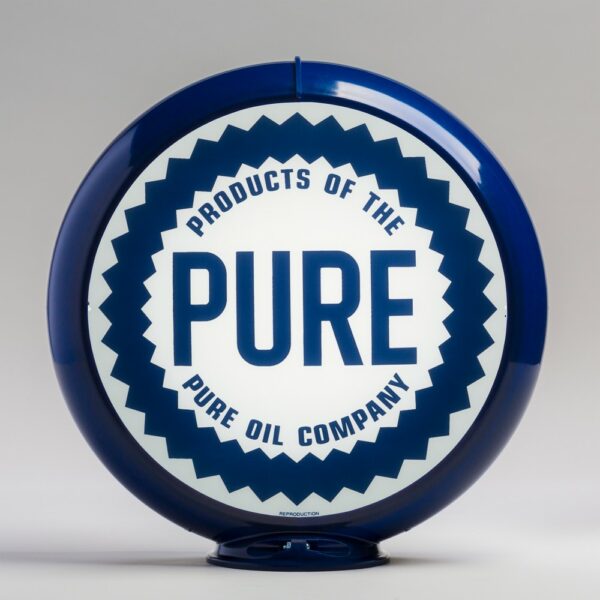 Pure 13.5" Gas Pump Globe with dark blue plastic body