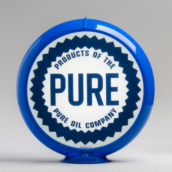 Pure 13.5" Gas Pump Globe with light blue plastic body