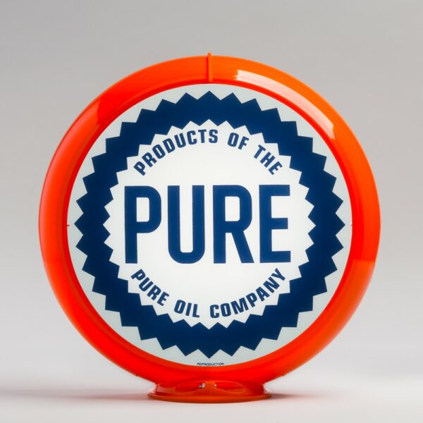 Pure 13.5" Gas Pump Globe with orange plastic body