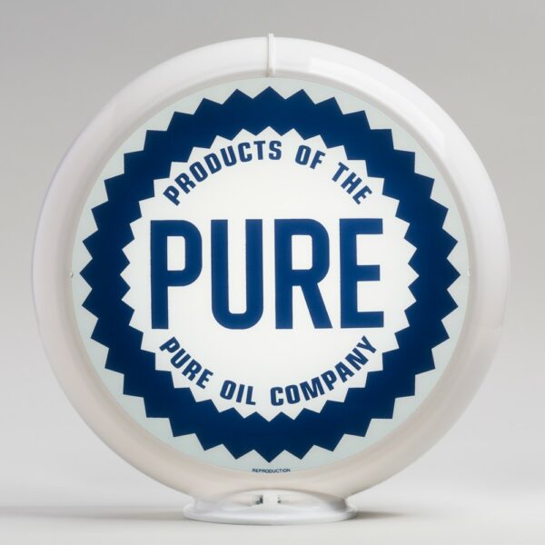 Pure 13.5" Gas Pump Globe with white plastic body