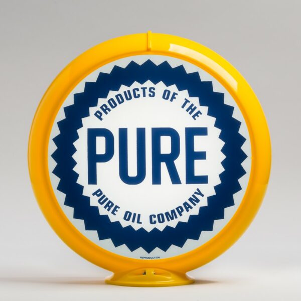 Pure 13.5" Gas Pump Globe with yellow plastic body