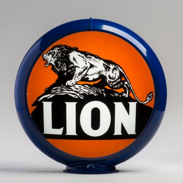 Lion 13.5" Gas Pump Globe with dark blue plastic body