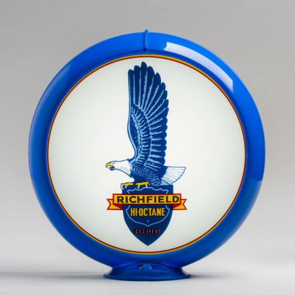 Richfield Tall Eagle 13.5" Gas Pump Globe with light blue plastic body