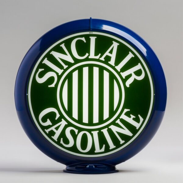 Sinclair Bars 13.5" Gas Pump Globe with dark blue plastic body