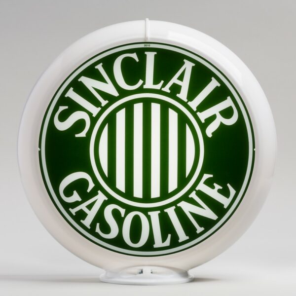 Sinclair Bars 13.5" Gas Pump Globe with white plastic body