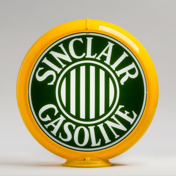 Sinclair Bars 13.5" Gas Pump Globe with yellow plastic body