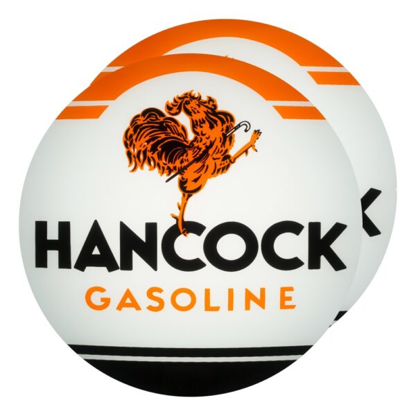 Hancock Gasoline 13.5" Gas Pump Globe lens pair