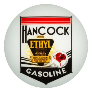 Hancock Ethyl 13.5" Gas Pump Globe single lens