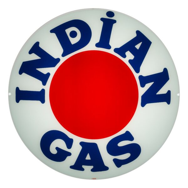 Indian Red Dot 13.5" Gas Pump Globe single lens