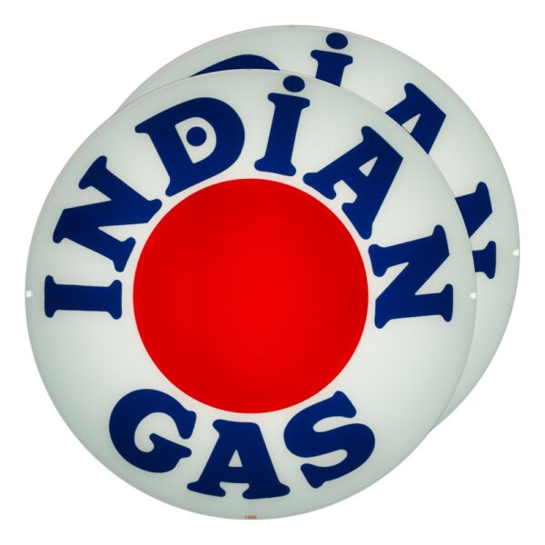 Indian Red Dot 13.5" Gas Pump Globe lens pair