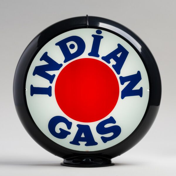 Indian Red Dot 13.5" Gas Pump Globe with black plastic body