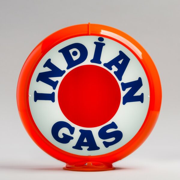 Indian Red Dot 13.5" Gas Pump Globe with orange plastic body