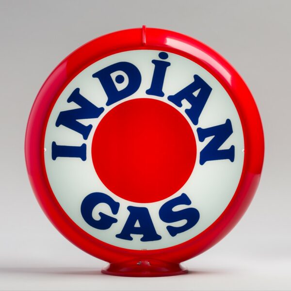 Indian Red Dot 13.5" Gas Pump Globe with red plastic body