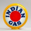 Indian Red Dot 13.5" Gas Pump Globe with yellow plastic body