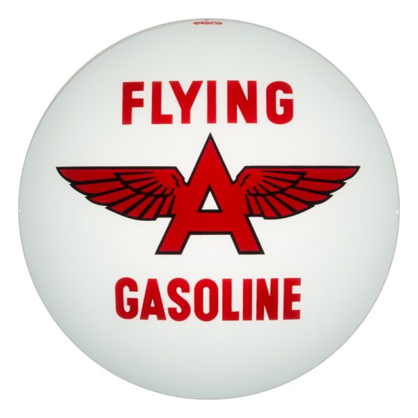 Flying A (White) 13.5" Gas Pump Globe single lens