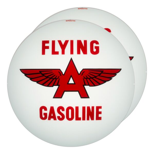 Flying A (White) 13.5" Gas Pump Globe lens pair