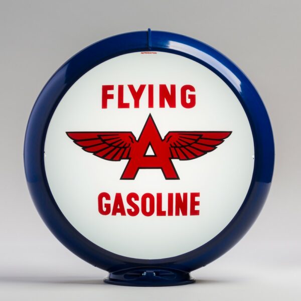 Flying A (White) 13.5" Gas Pump Globe with dark blue plastic body