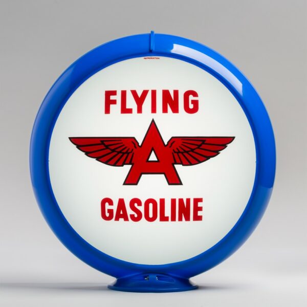 Flying A (White) 13.5" Gas Pump Globe with light blue plastic body