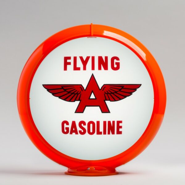 Flying A (White) 13.5" Gas Pump Globe with orange plastic body