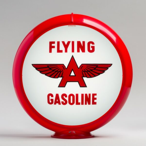 Flying A (White) 13.5" Gas Pump Globe with red plastic body