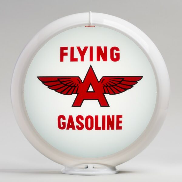 Flying A (White) 13.5" Gas Pump Globe with white plastic body