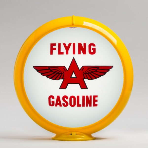 Flying A (White) 13.5" Gas Pump Globe with yellow plastic body