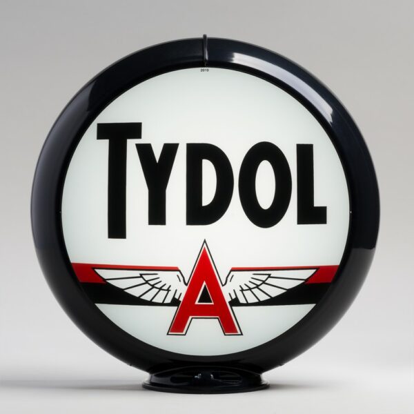 Tydol 13.5" Gas Pump Globe with black plastic body