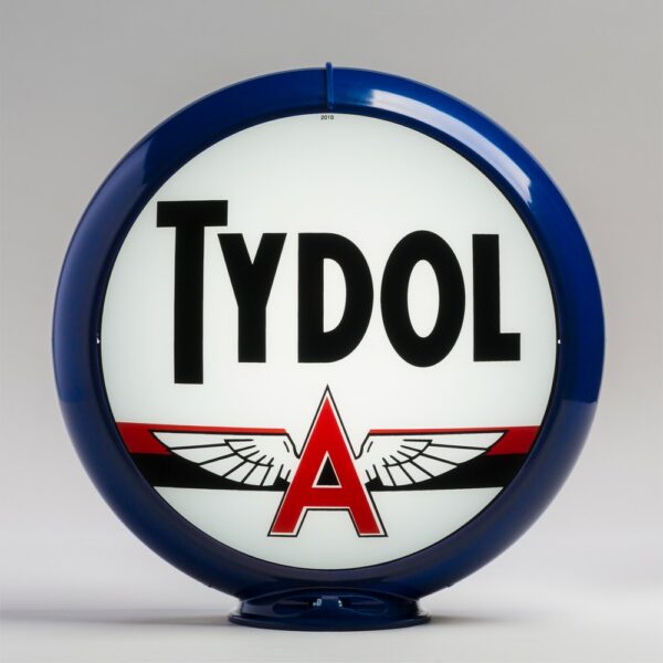 Tydol 13.5" Gas Pump Globe with dark blue plastic body