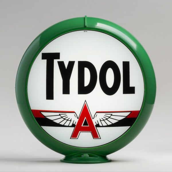 Tydol 13.5" Gas Pump Globe with green plastic body