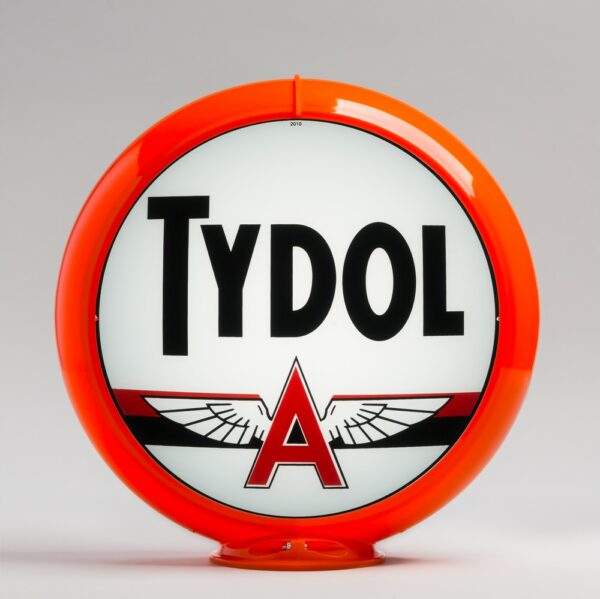 Tydol 13.5" Gas Pump Globe with orange plastic body