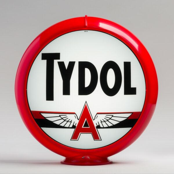 Tydol 13.5" Gas Pump Globe with red plastic body