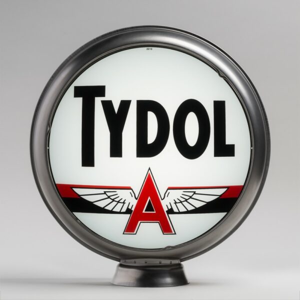 Tydol 13.5" Gas Pump Globe with unpainted steel body